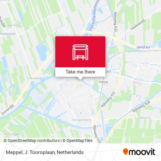 Meppel, J. Tooroplaan map