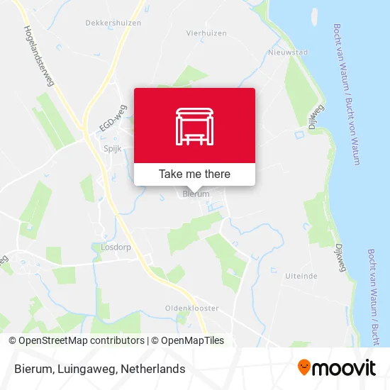 Bierum, Luingaweg map