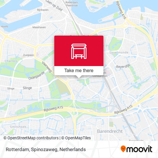 Rotterdam, Spinozaweg Karte