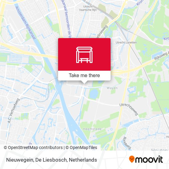 Nieuwegein, De Liesbosch map