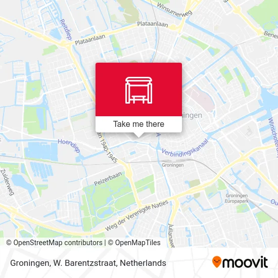 Groningen, W. Barentzstraat map