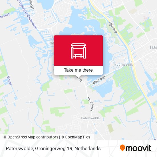 Paterswolde, Groningerweg 19 map