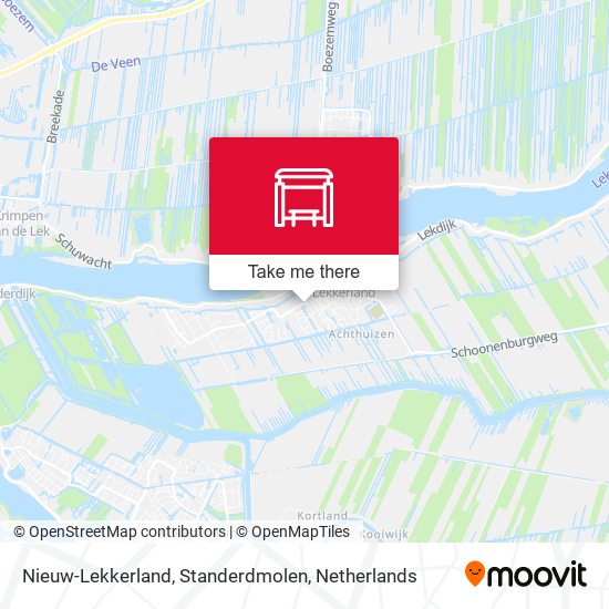 Nieuw-Lekkerland, Standerdmolen map