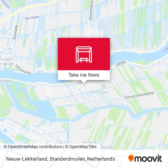 Nieuw-Lekkerland, Standerdmolen map