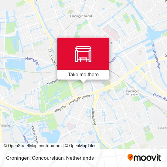 Groningen, Concourslaan map