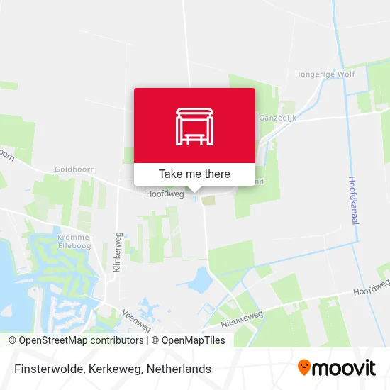 Finsterwolde, Kerkeweg map