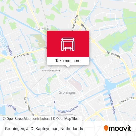 Groningen, J. C. Kapteynlaan map