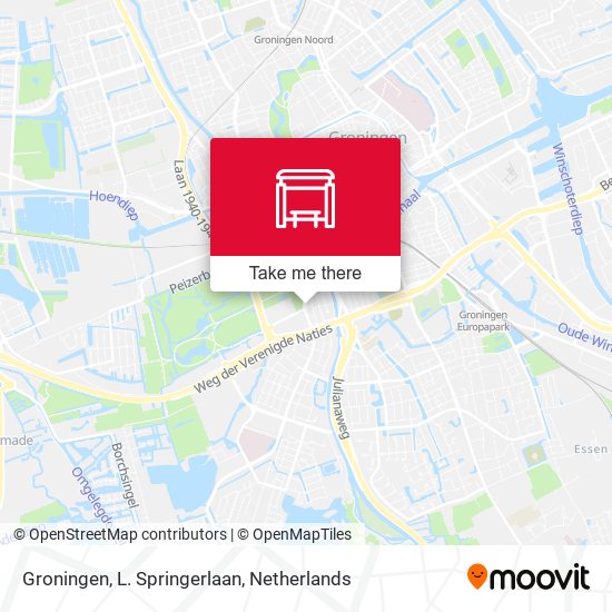 Groningen, L. Springerlaan map