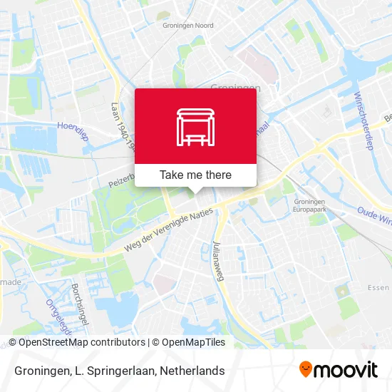 Groningen, L. Springerlaan map