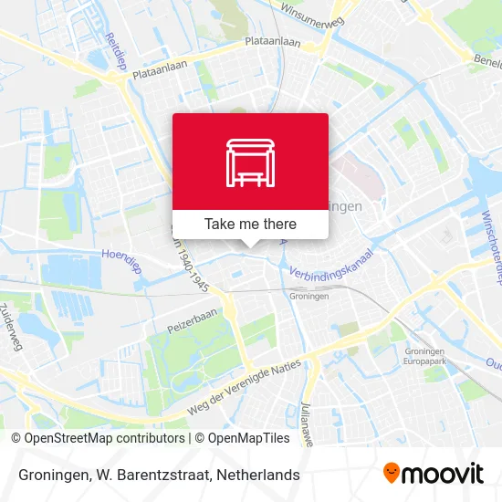 Groningen, W. Barentzstraat map