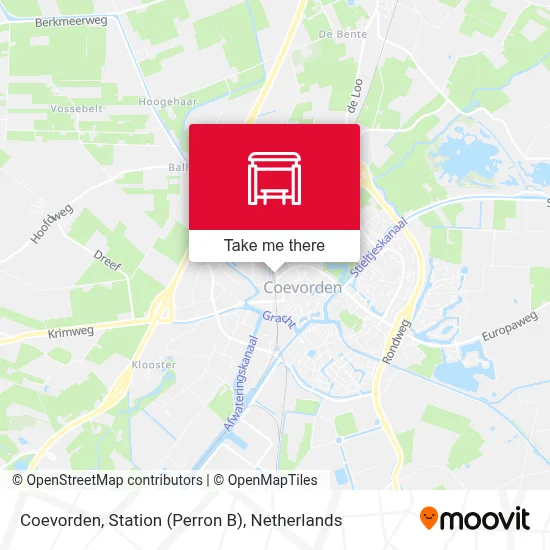 Coevorden, Station (Perron B) map