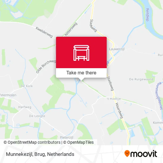 Munnekezijl, Brug map