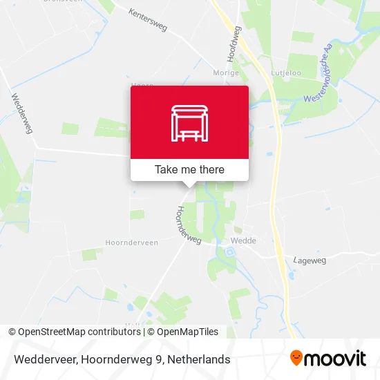 Wedderveer, Hoornderweg 9 map
