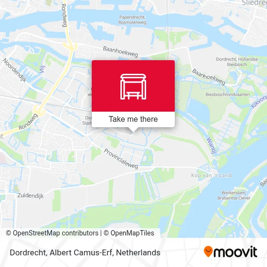 Dordrecht, Albert Camus-Erf map