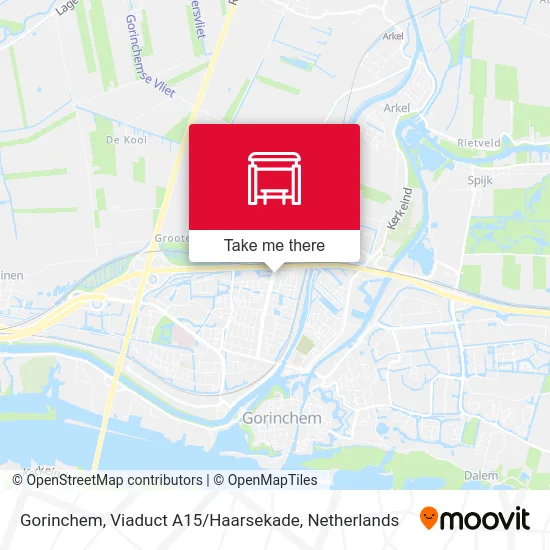 Gorinchem, Viaduct A15 / Haarsekade map
