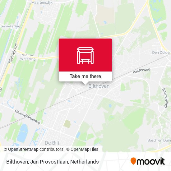 Bilthoven, Jan Provostlaan map