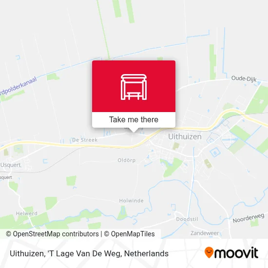 Uithuizen, 'T Lage Van De Weg map