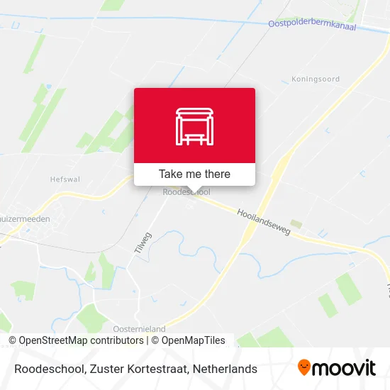 Roodeschool, Zuster Kortestraat map