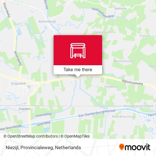 Niezijl, Provincialeweg map