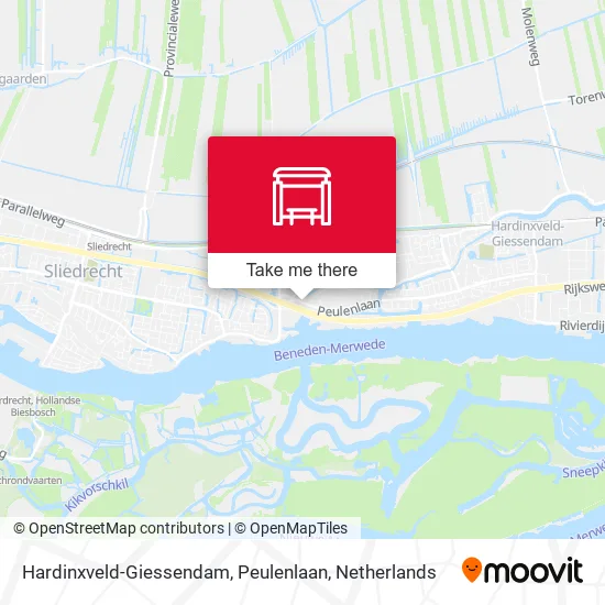 Hardinxveld-Giessendam, Peulenlaan map