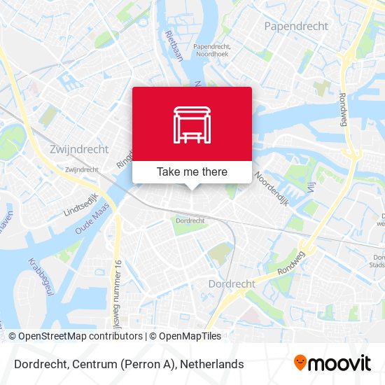 Dordrecht, Centrum (Perron A) map