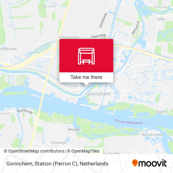 Gorinchem, Station (Perron C) map