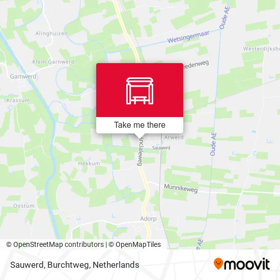Sauwerd, Burchtweg Karte