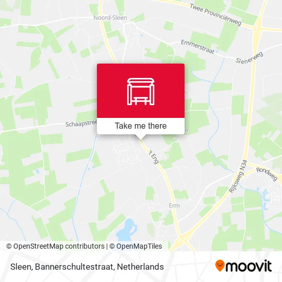 Sleen, Bannerschultestraat map