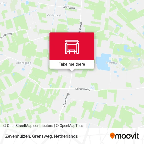 Zevenhuizen, Grensweg map