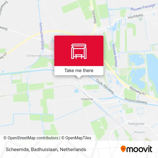 Scheemda, Badhuislaan map