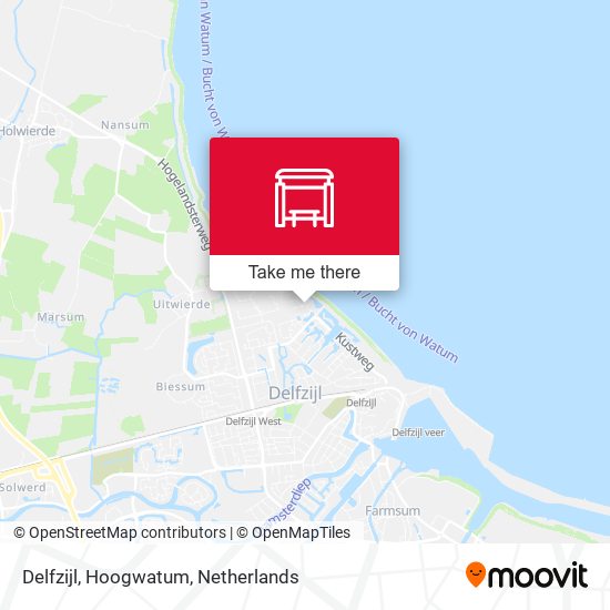 Delfzijl, Hoogwatum Karte