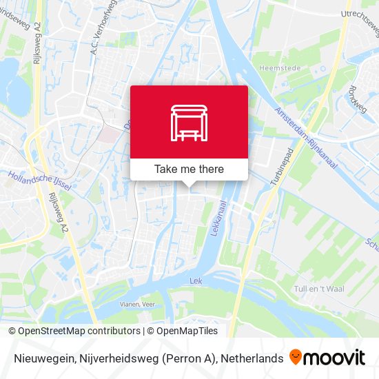 Nieuwegein, Nijverheidsweg (Perron A) map