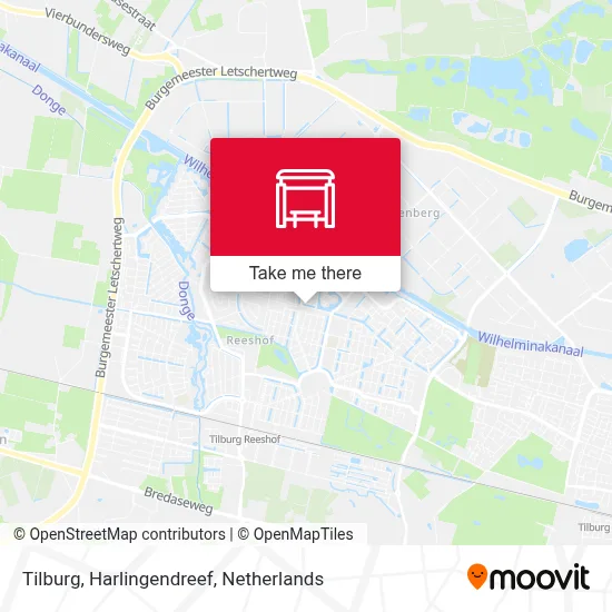 Tilburg, Harlingendreef Karte