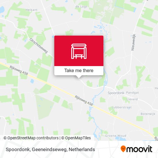 Spoordonk, Geeneindseweg map
