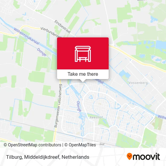 Tilburg, Middeldijkdreef Karte