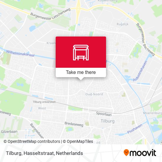 Tilburg, Hasseltstraat Karte