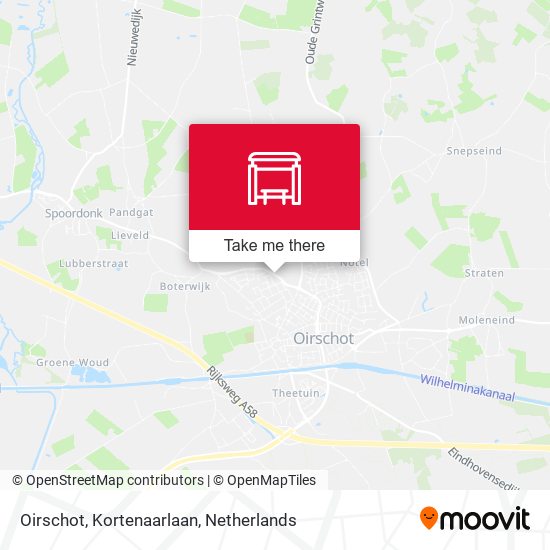 Oirschot, Kortenaarlaan Karte