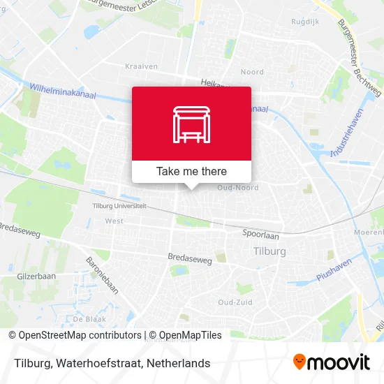 Tilburg, Waterhoefstraat map