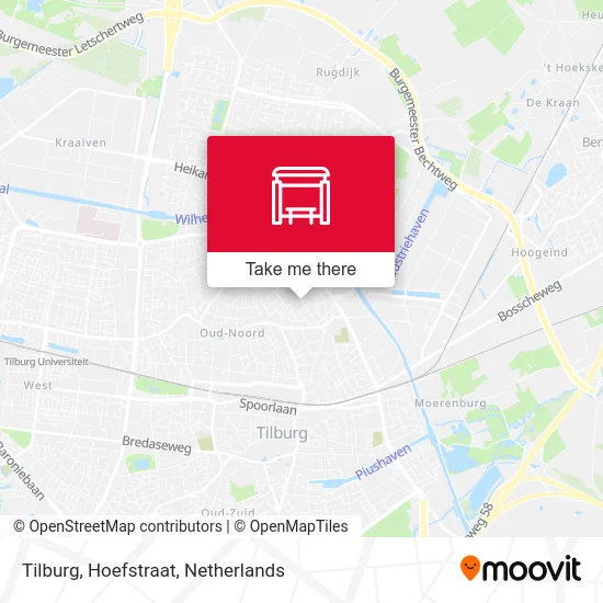 Tilburg, Hoefstraat Karte