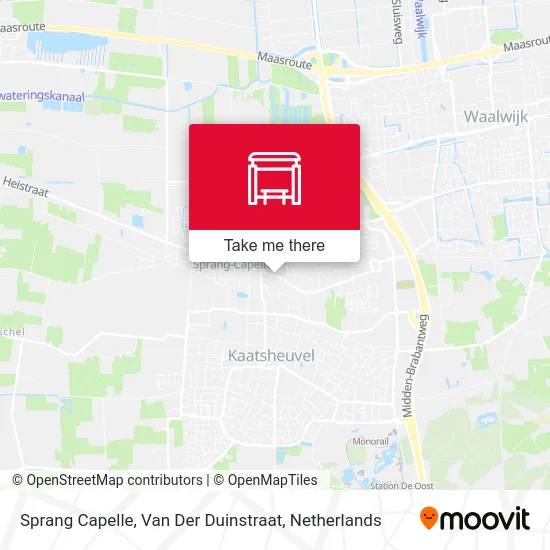 Sprang Capelle, Van Der Duinstraat Karte