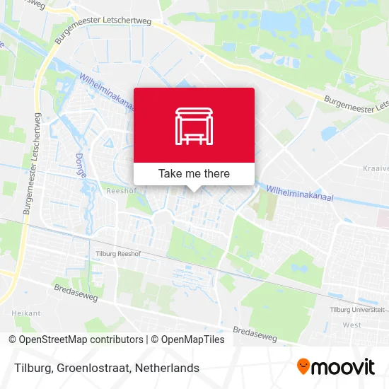 Tilburg, Groenlostraat map
