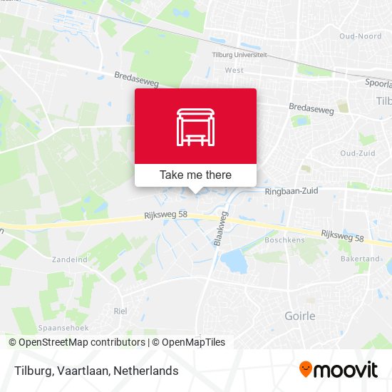 Tilburg, Vaartlaan Karte