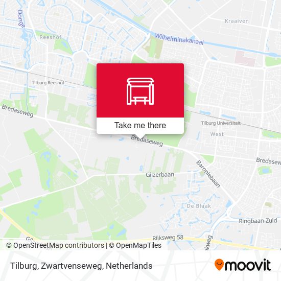 Tilburg, Zwartvenseweg map