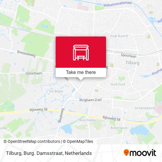 Tilburg, Burg. Damsstraat map