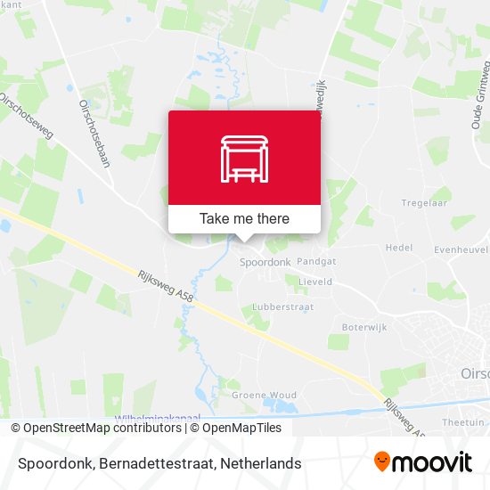 Spoordonk, Bernadettestraat map