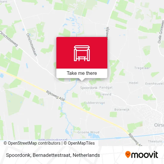Spoordonk, Bernadettestraat Karte