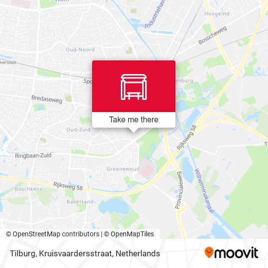 Tilburg, Kruisvaardersstraat Karte