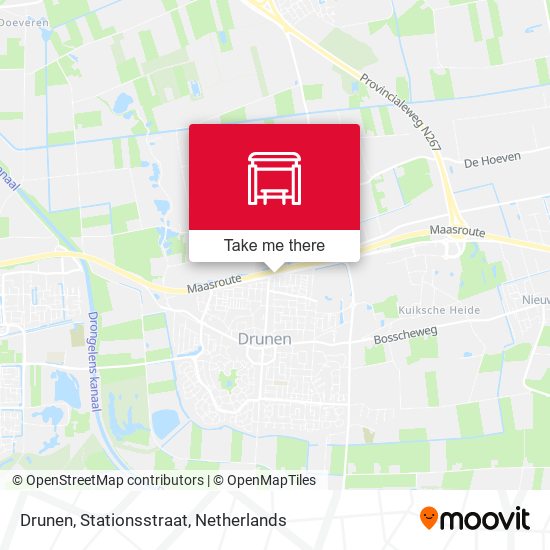 Drunen, Stationsstraat map
