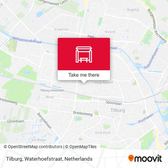 Tilburg, Waterhoefstraat Karte