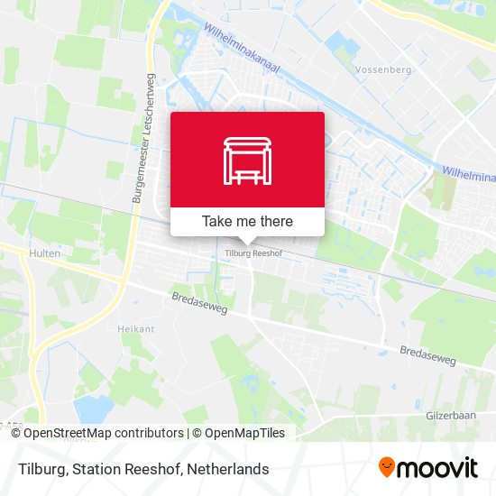 Tilburg, Station Reeshof map